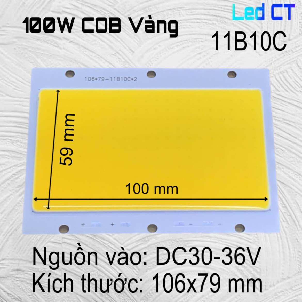 Chip LED 200W, 100W, 50W COB Trắng (10C11B) DC30-36V 1500mA