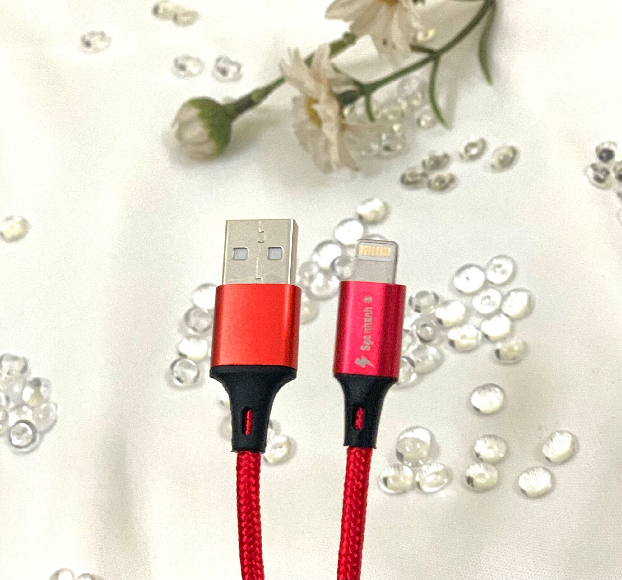 Dây cáp sạc dù Lightning 1m cho điện thoại