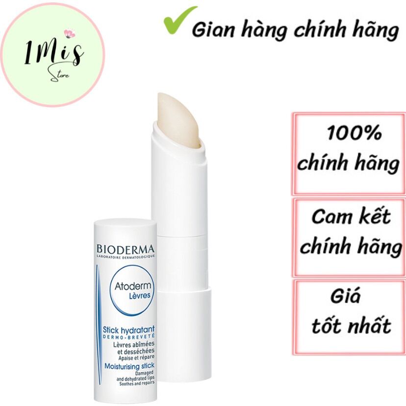 🇫🇷 Bill Pháp - Sáp dưỡng môi khô nứt nẻ Bioderma Atoderm Stick Levres 4g _ Nội Địa Pháp