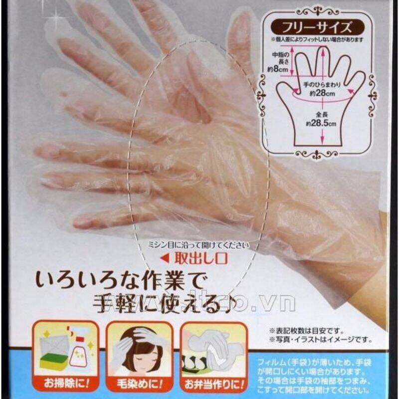 Set 100 găng tay nilon kháng khuẩn