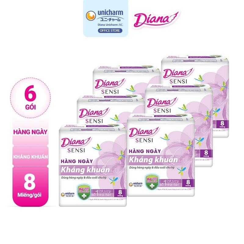 check kỹ trước khi muaCombo 12 gói bvs Diana hàng ngày kháng khuẩn loại 8