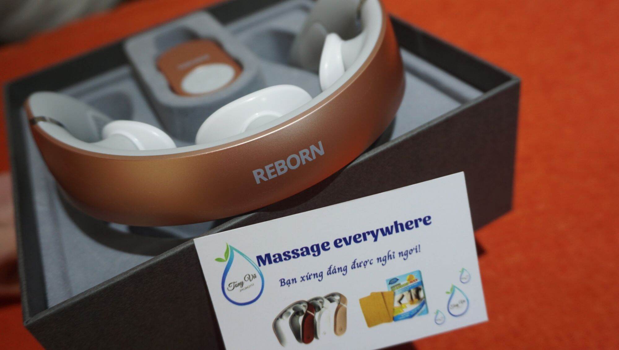 Máy massage cổ gáy Reborn Hàn Quốc (màu vàng gold)