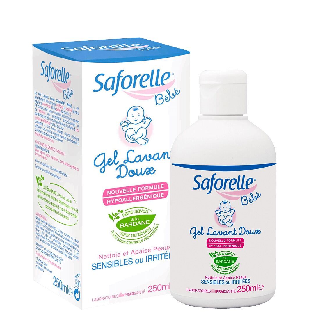 Gel tắm dịu nhẹ cho bé Saforelle Bebe Gentle Cleansing Gel 250ml