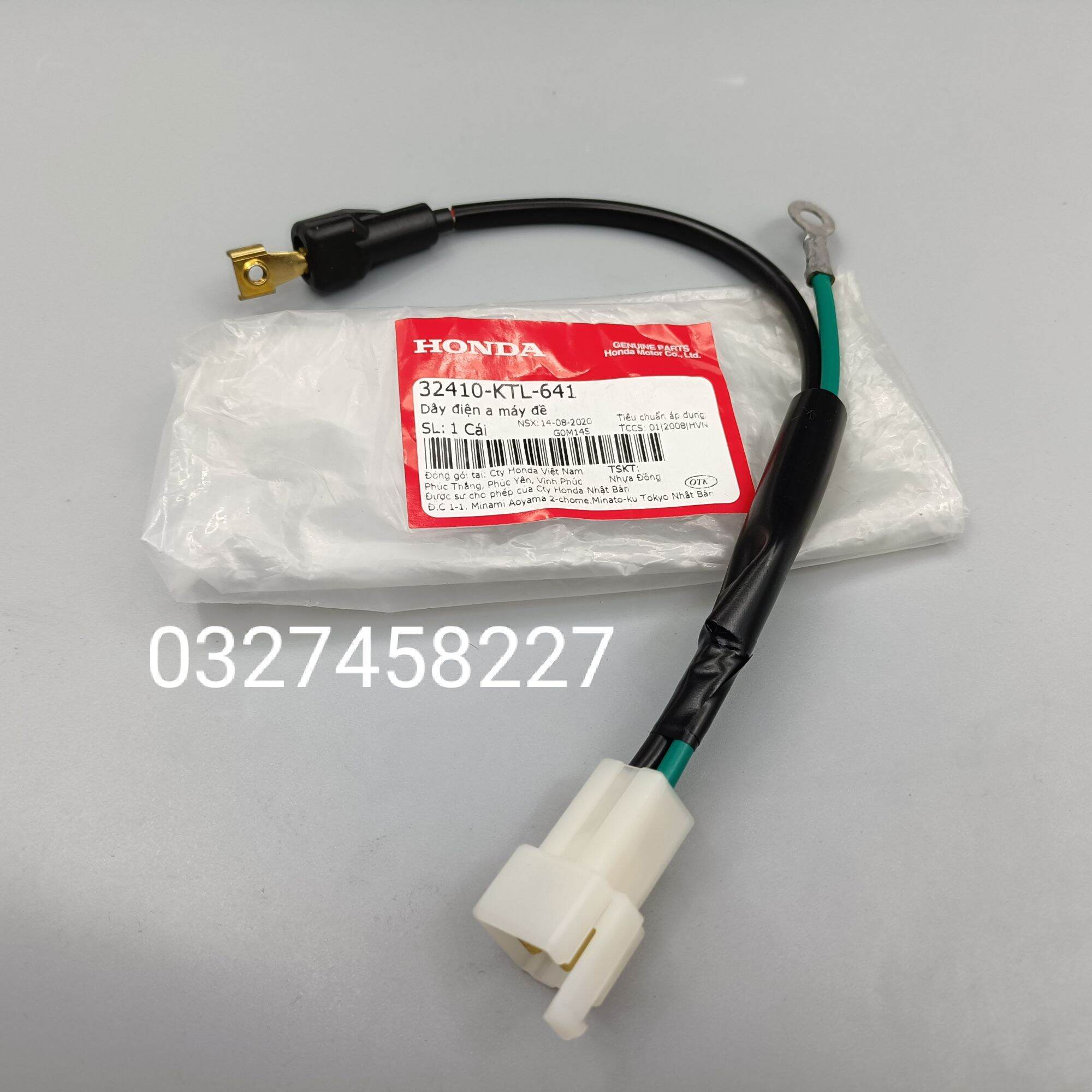 Dây điện gắn củ motor đề xe DREAM, WAVE, FUTURE...  zin