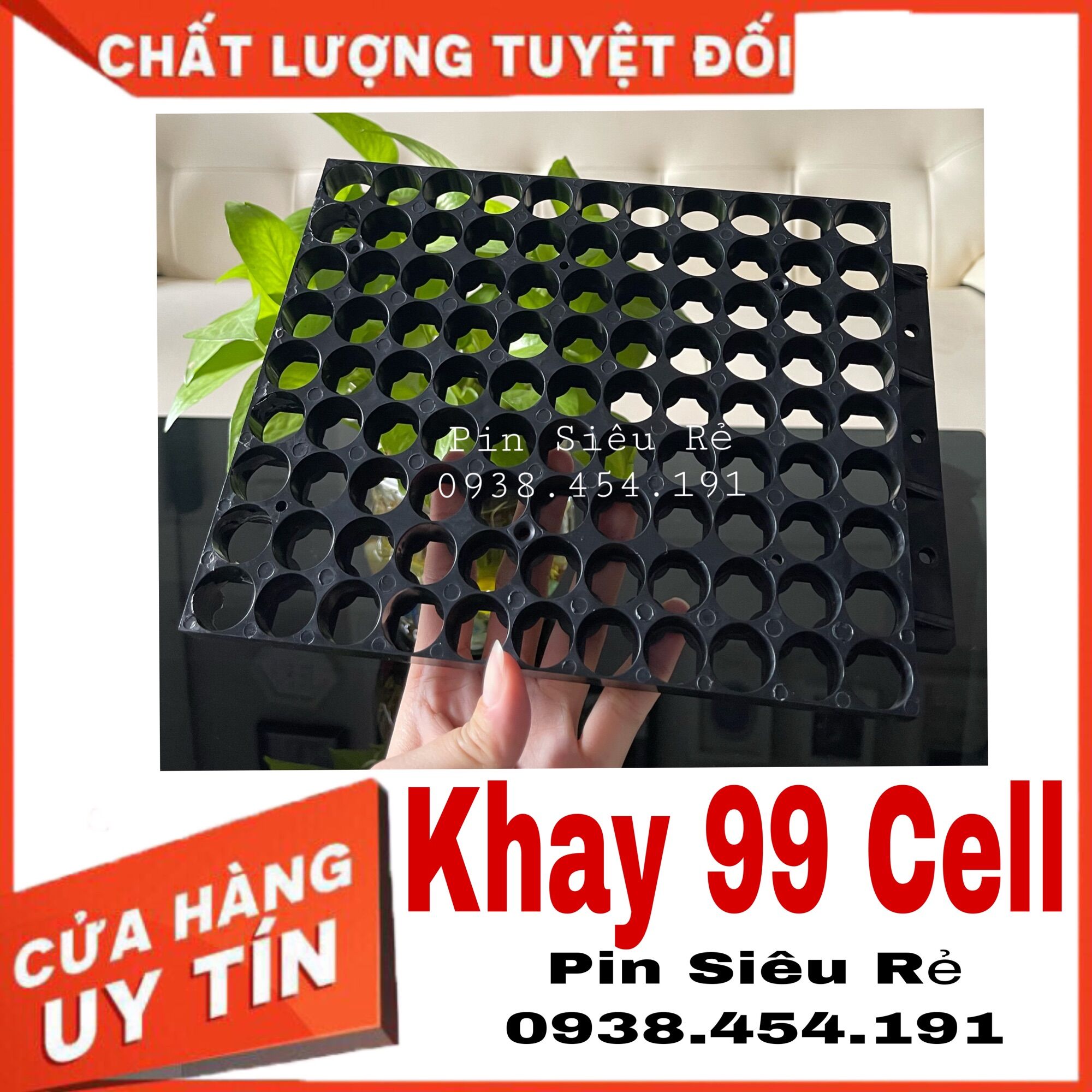 Khay pin 18650 : 77 cell