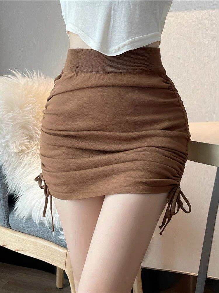 ( Hàng đẹp ) Chân váy thun rút dây 2 bên có quần bên trong