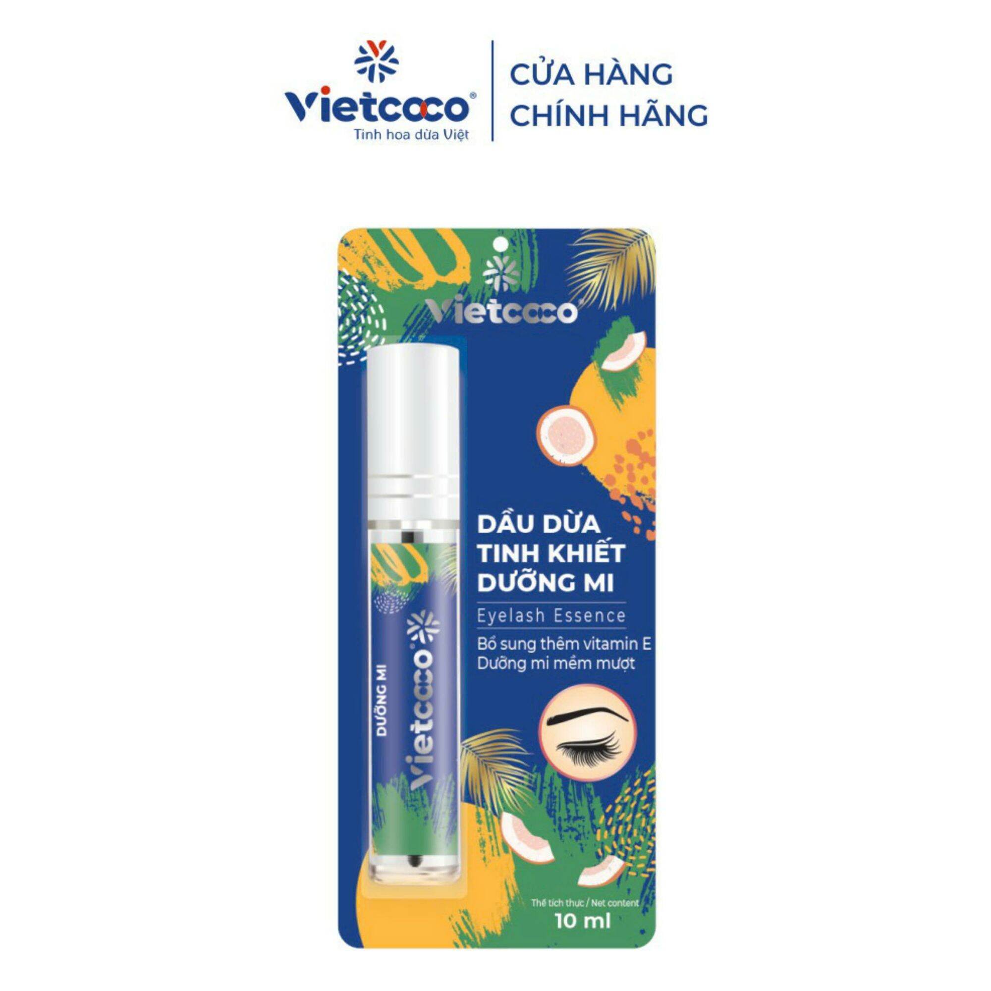 Dầu dừa tinh khiết dưỡng mi vietcoco 10ml, Date mới