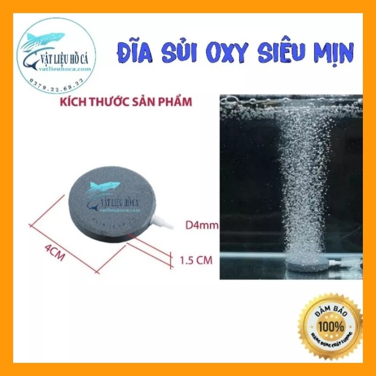 Đĩa sủi oxy siêu mịn, đĩa sủi đá 4cm