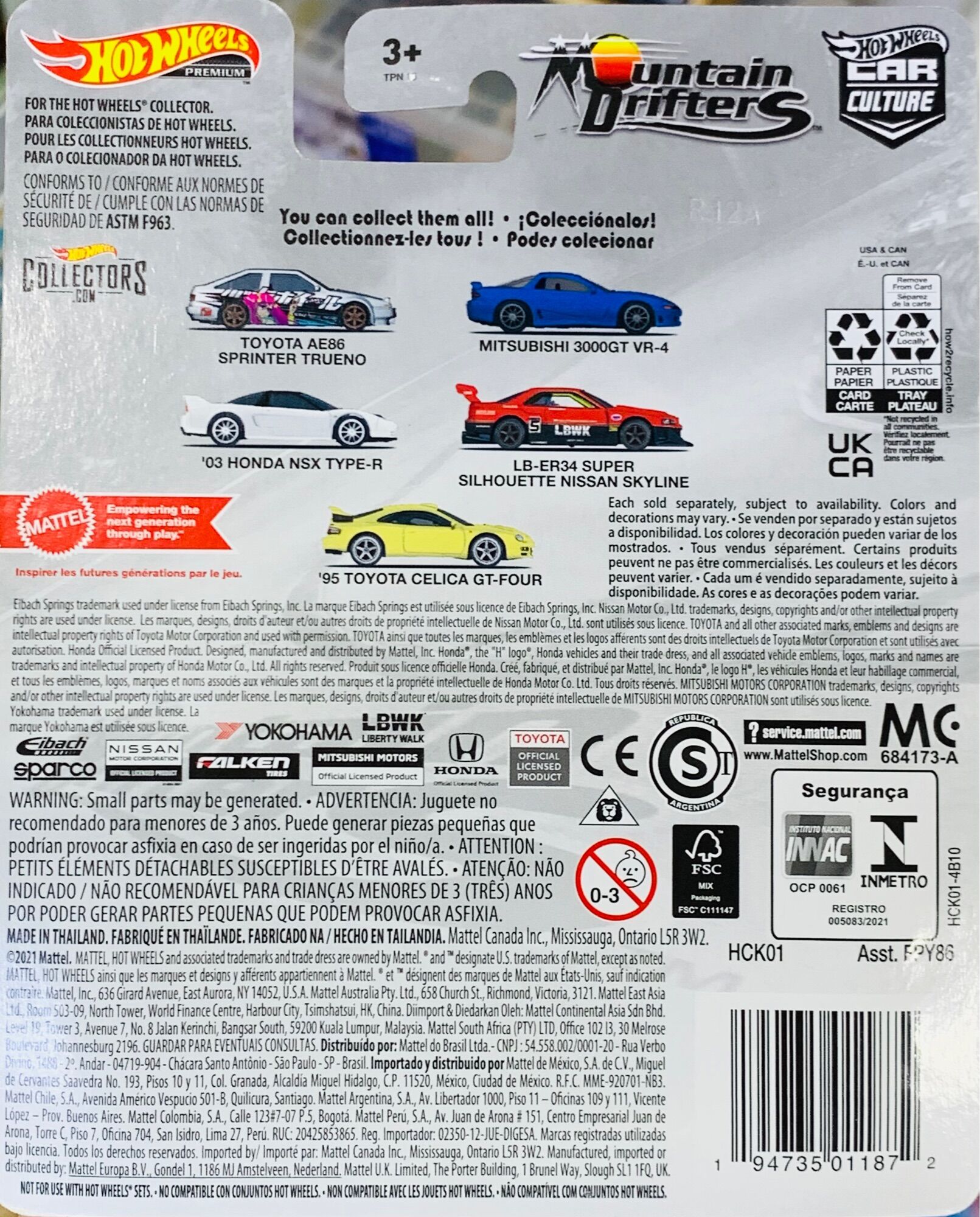 Hobby Store xe mô hình Hot Wheels Premium Mountain Drifters Set Lẻ
