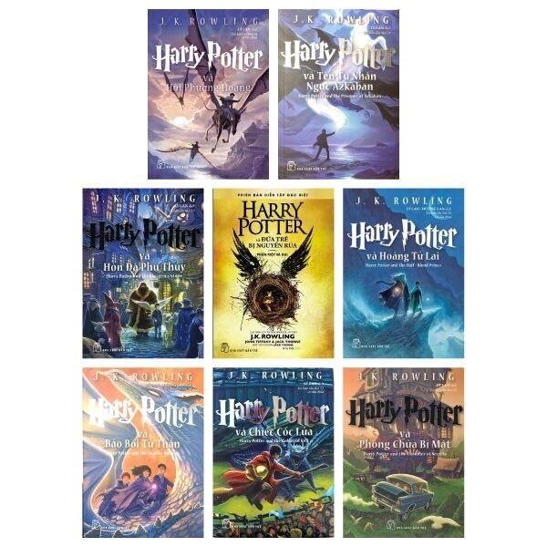 Trọn bộ harry 7 tập + tặng tập 8 ngoại truyện: đứa trẻ bị nguyền rủa