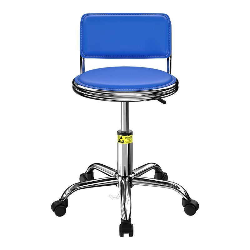 Stool Anti-Static Leather Laboratory Beauty Salon Barber Shop round Chair Bar Counter Height Adjusta