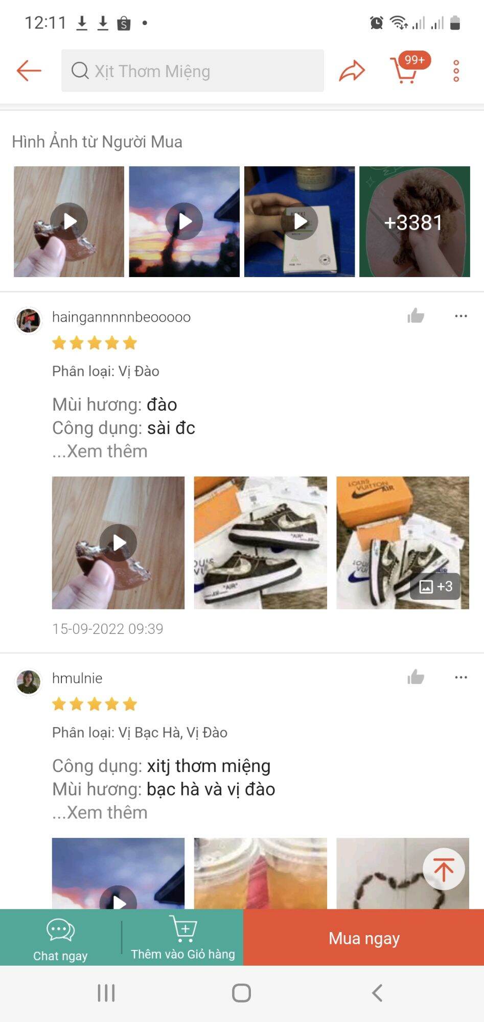 Xịt thơm miệng Heyxi vị đào bạc hà (hàng nội địa Trung)