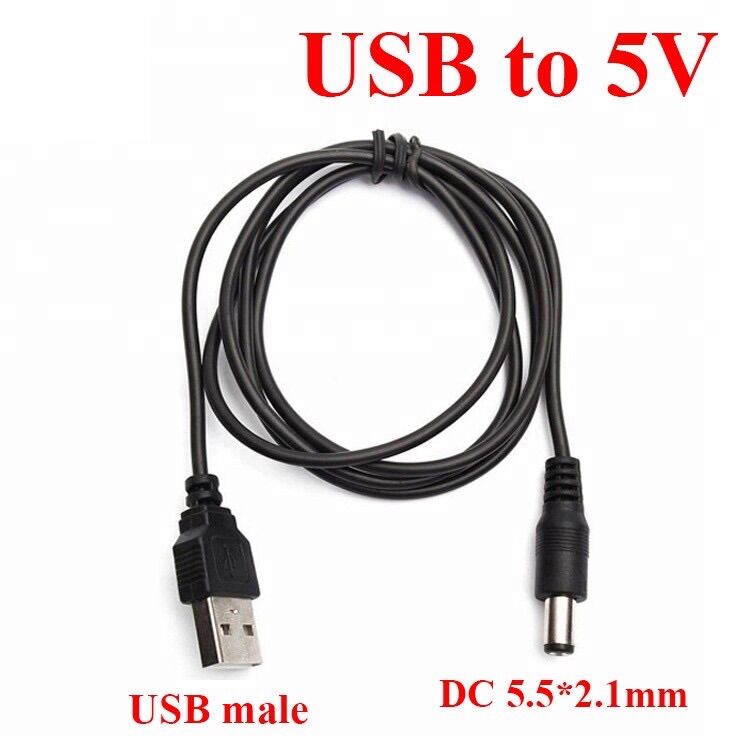 Cáp chuyển usb ra 5v jack dc 5.5*2.1mm