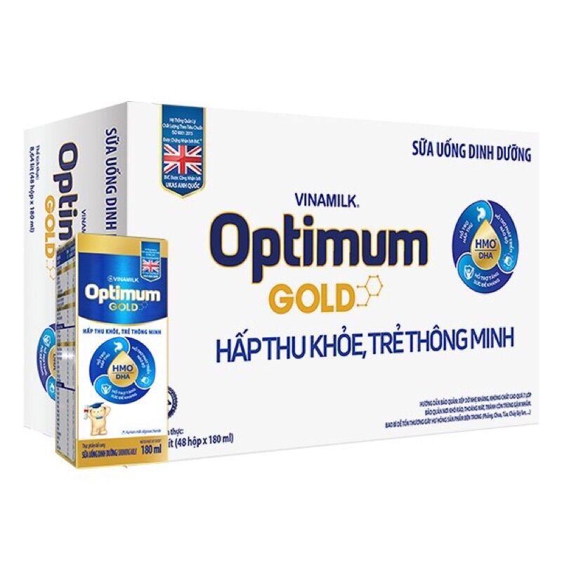 Thùng 48 hộp sữa Optimum gold 180ml