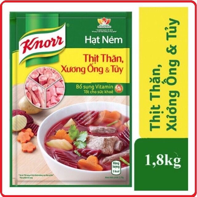 Hạt Nêm Knorr Thịt Thăn, Xương Ống và Tủy Bổ Sung Vitamin A 1.8Kg  DATE