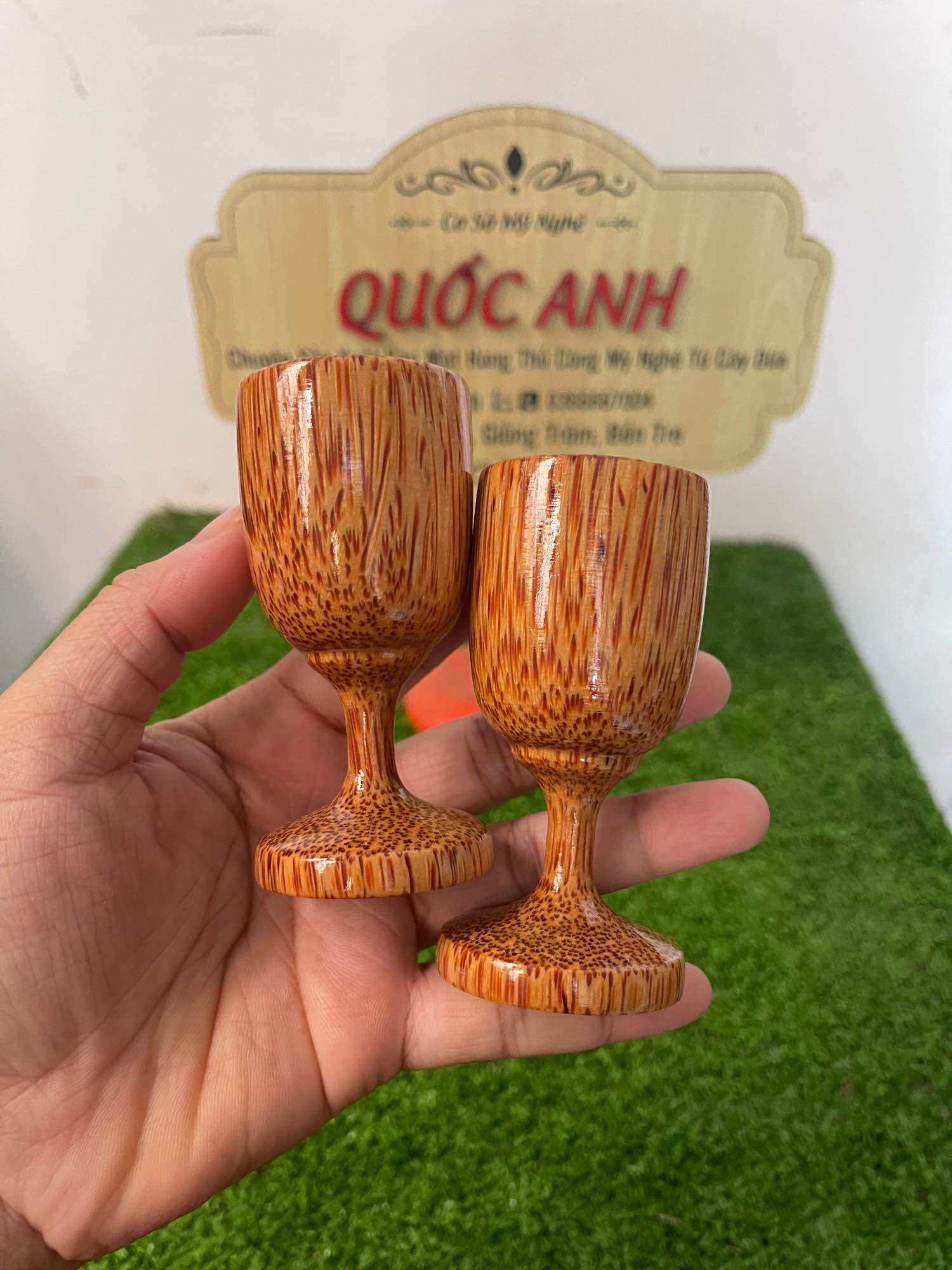Ly rượu nhạo gỗ dừa