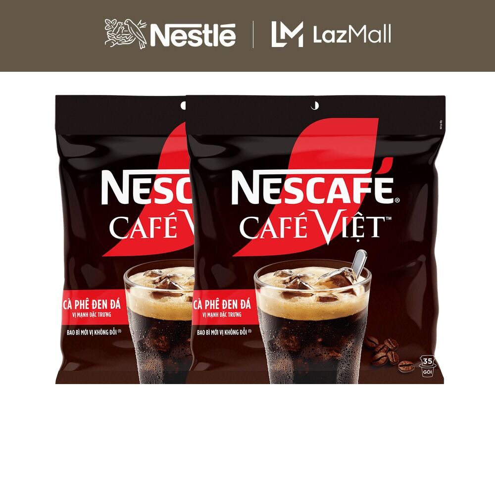 [ƯU ĐÃI THÁNG 4] [Giao hàng toàn quốc] Combo 2 Cà phê đen hòa tan NESCAFÉ CAFÉ VIệT (Túi 35 gói x 16g)
