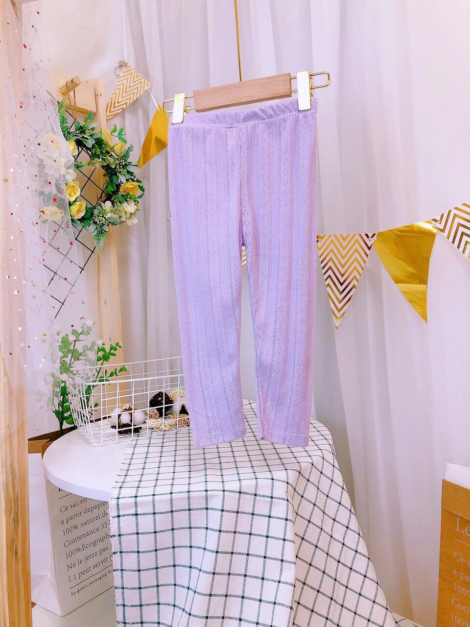 Quần legging thông hơi bé gái