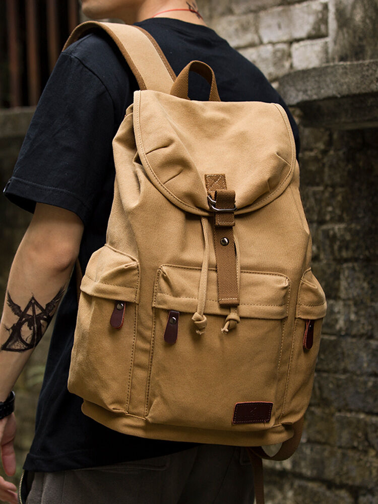Túi Đeo Vai Vải Canvas Phong Cách Thường Ngày Cho Nam Dung Tích Lớn Đi Làm Du Lịch Túi Sách Sinh Viên Túi Đeo Vai Mềm Vải Cotton
