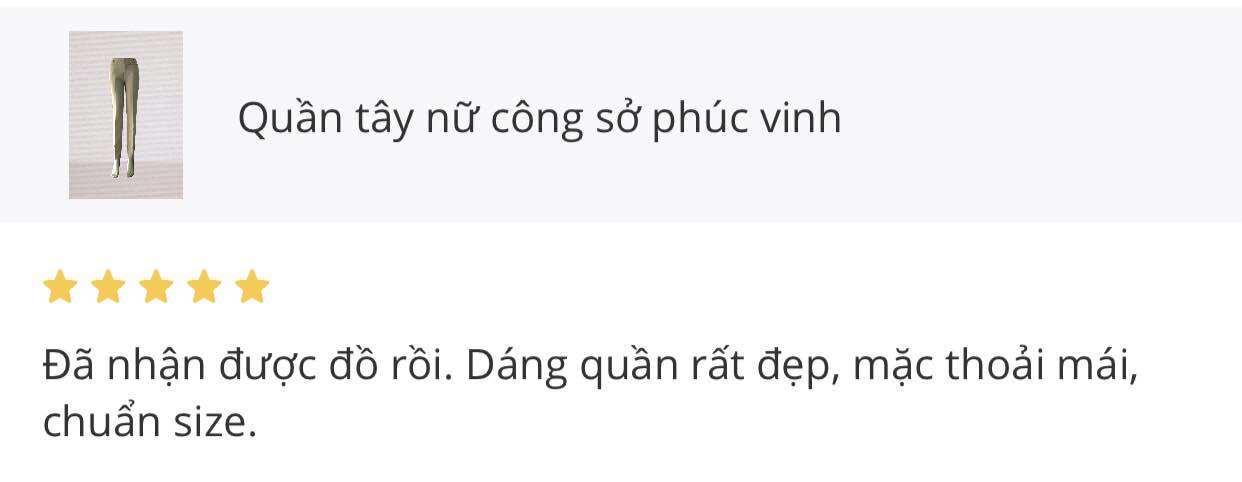 Quần tây nữ công sở phúc vinh