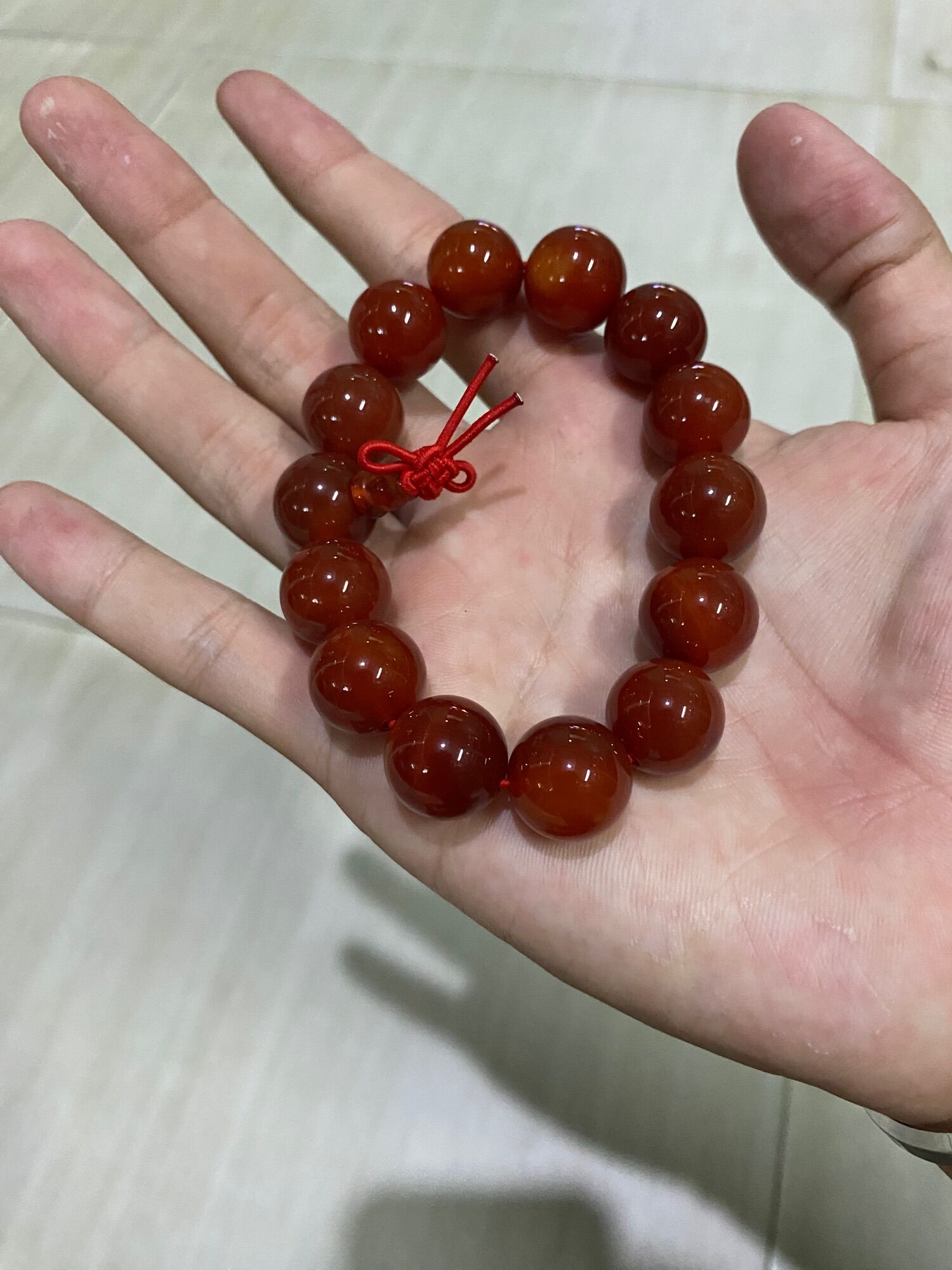 Vòng tay chuỗi đá mã não đỏ