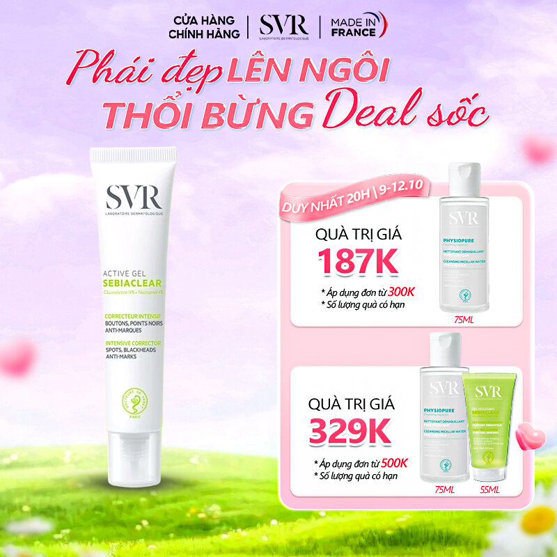 Kem dưỡng ẩm dành cho da dầu , giảm mụn SVR SEBIACLEAR ACTIVE GEL 40ml