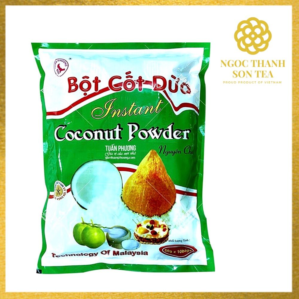 Bột cốt dừa nguyên liệu làm chè, pha trà sữa trân châu, trà thái 50g