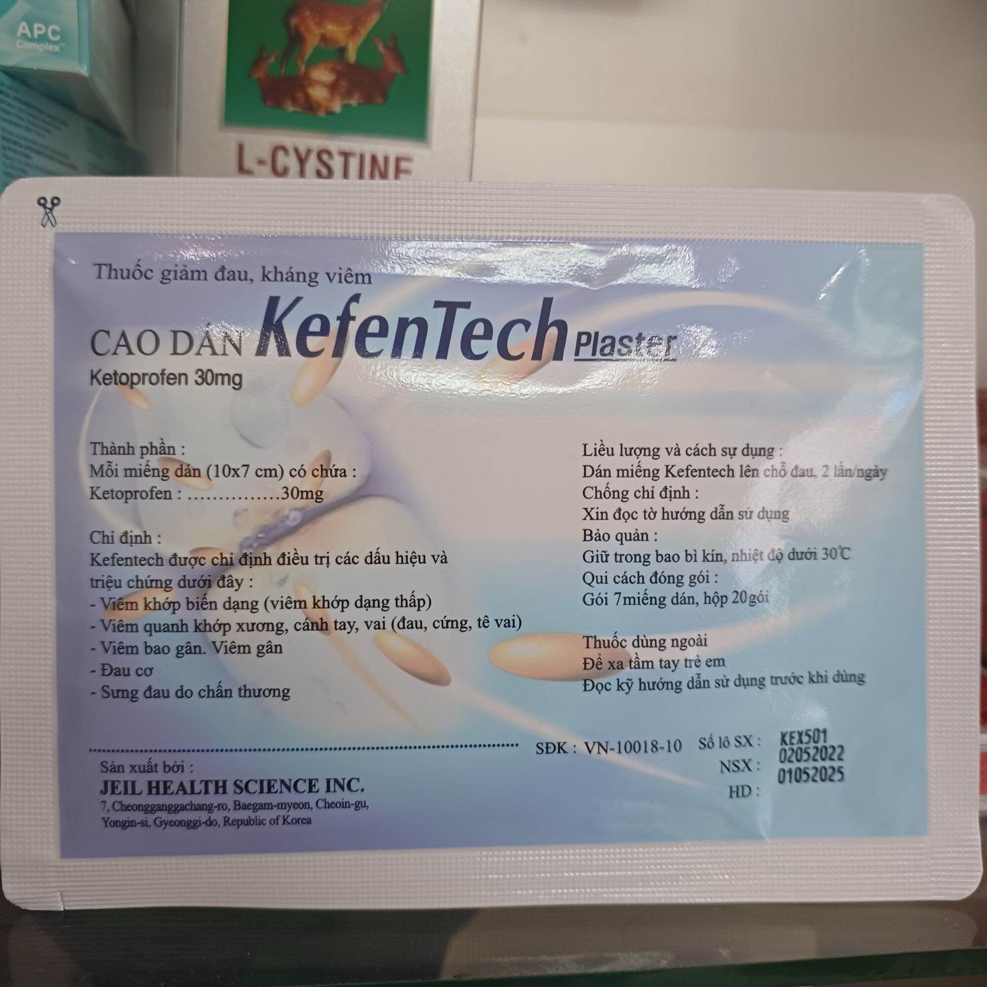 Kefentech plaster bịch 7 miếng nhập khẩu chính hãng