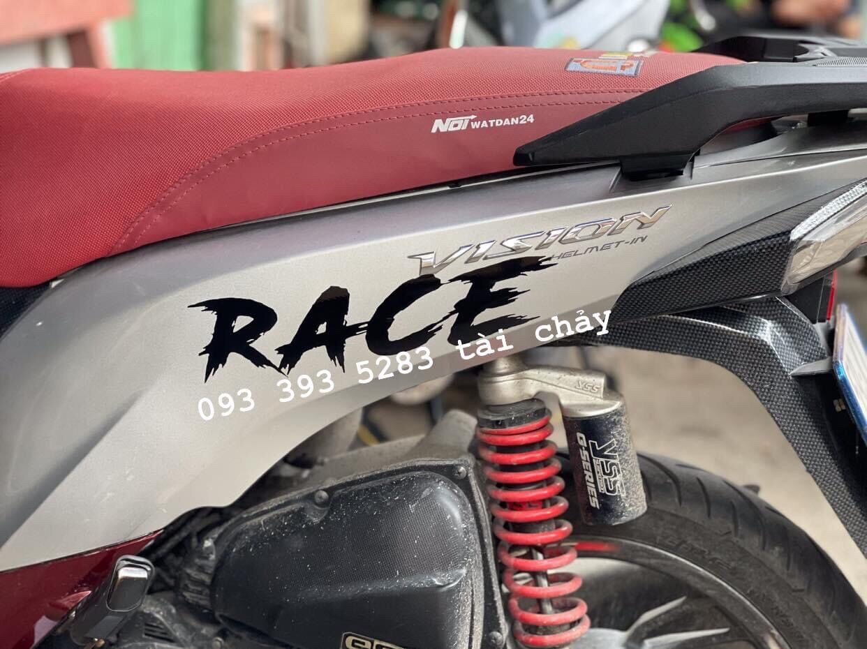 [ 1 MIẾNG ] TEM RACE DÁN ỐP SƯỜN PHẢN QUANG LỘT ĐƯỢC