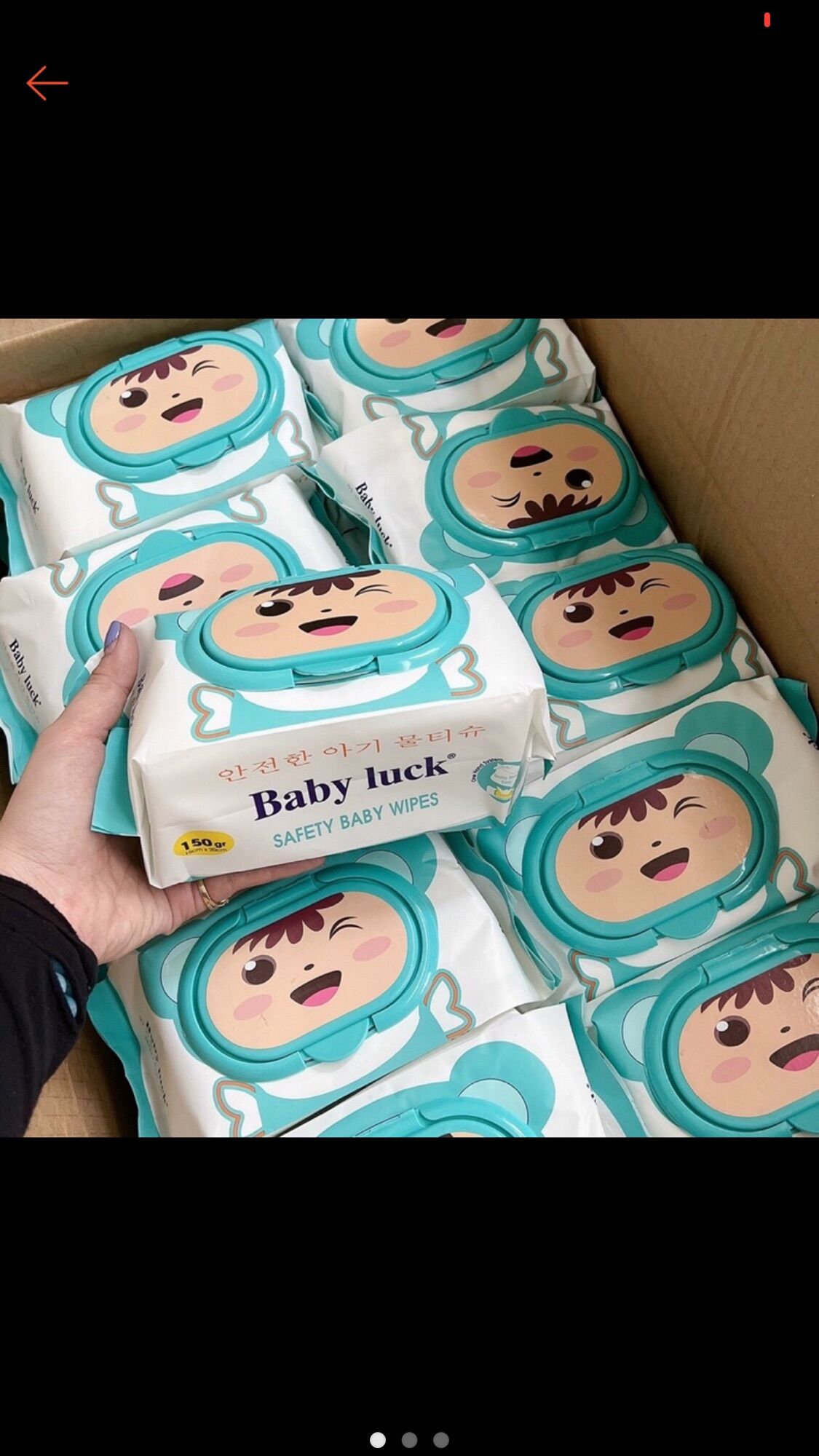 1 Thung 30 gói khăn ướt baby lúc- không mùi - bịch 150gr