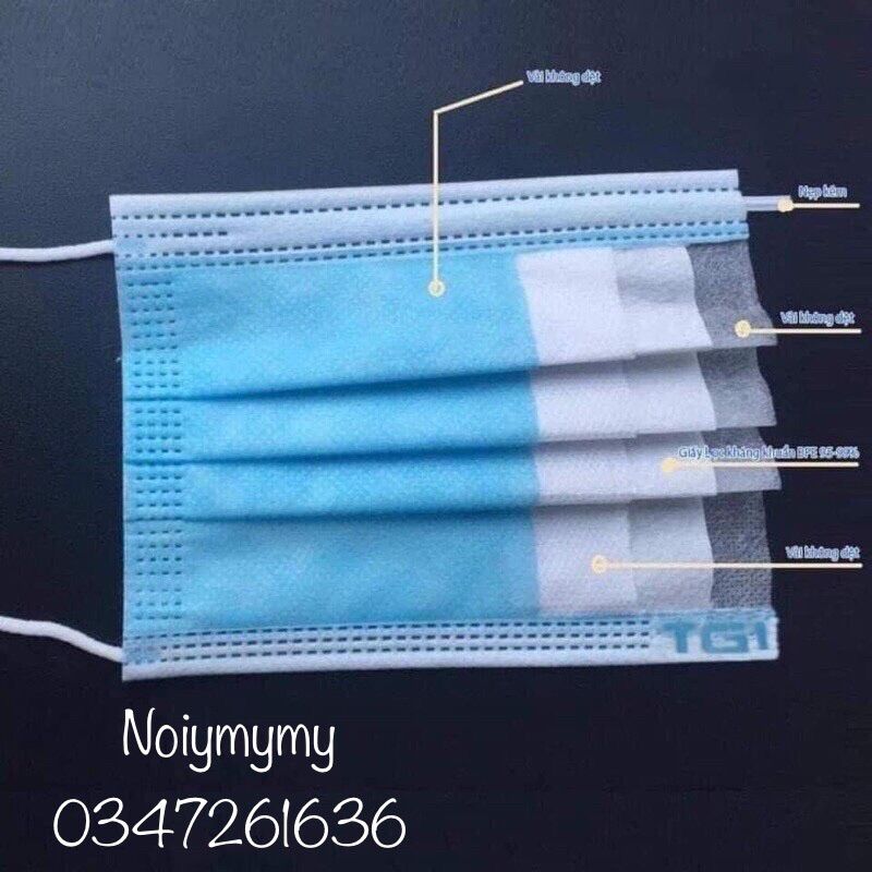 😷 KHẨU TRANG Y TẾ TGI 4 LỚP ( 50 cái / bịch )