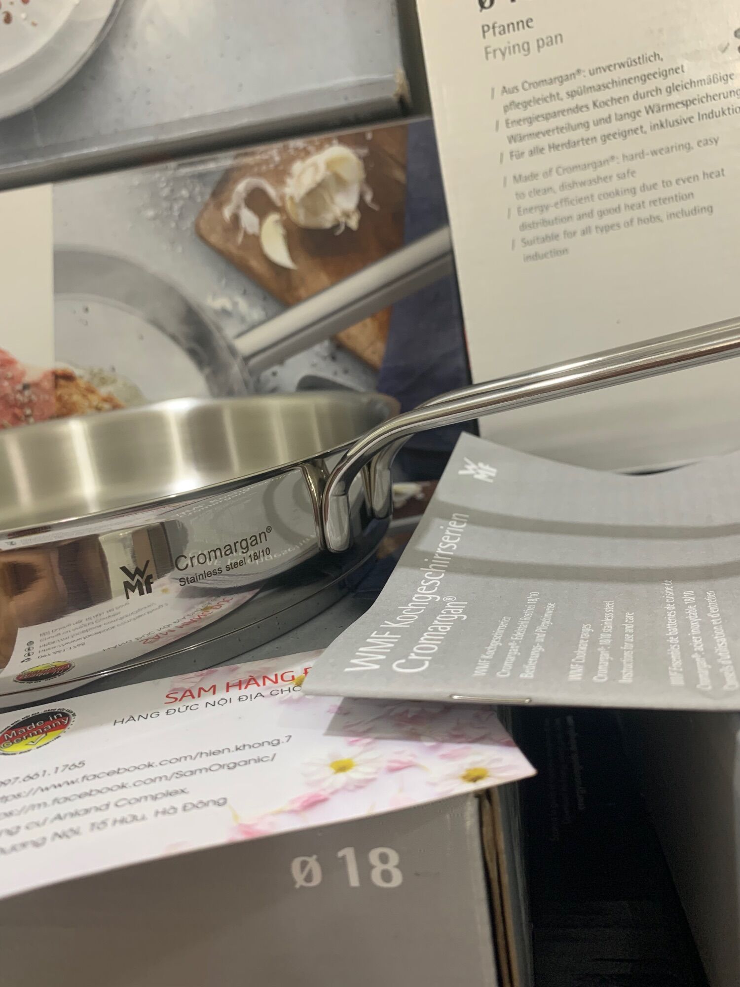 HÀNG ĐỨC CHẢO INOX WMF FRYING PAN 18CM