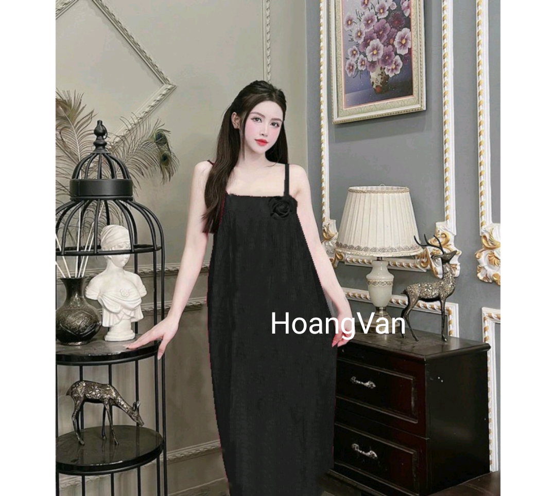 Đầm Ngủ 2 Dây  Cho Nữ Chất Lụa Hàn Châu Mát Mẻ  - M70