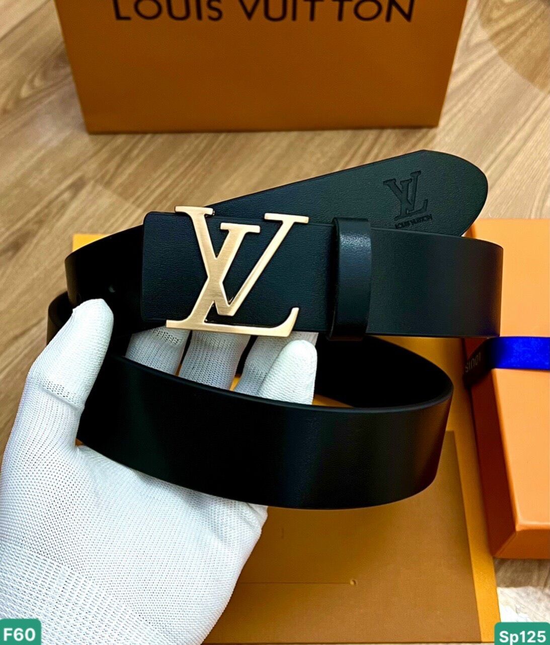 Thắt lưng nam lv da thật 100%, dây nịt dập vân logo hãng đẹp chuẩn ảnh