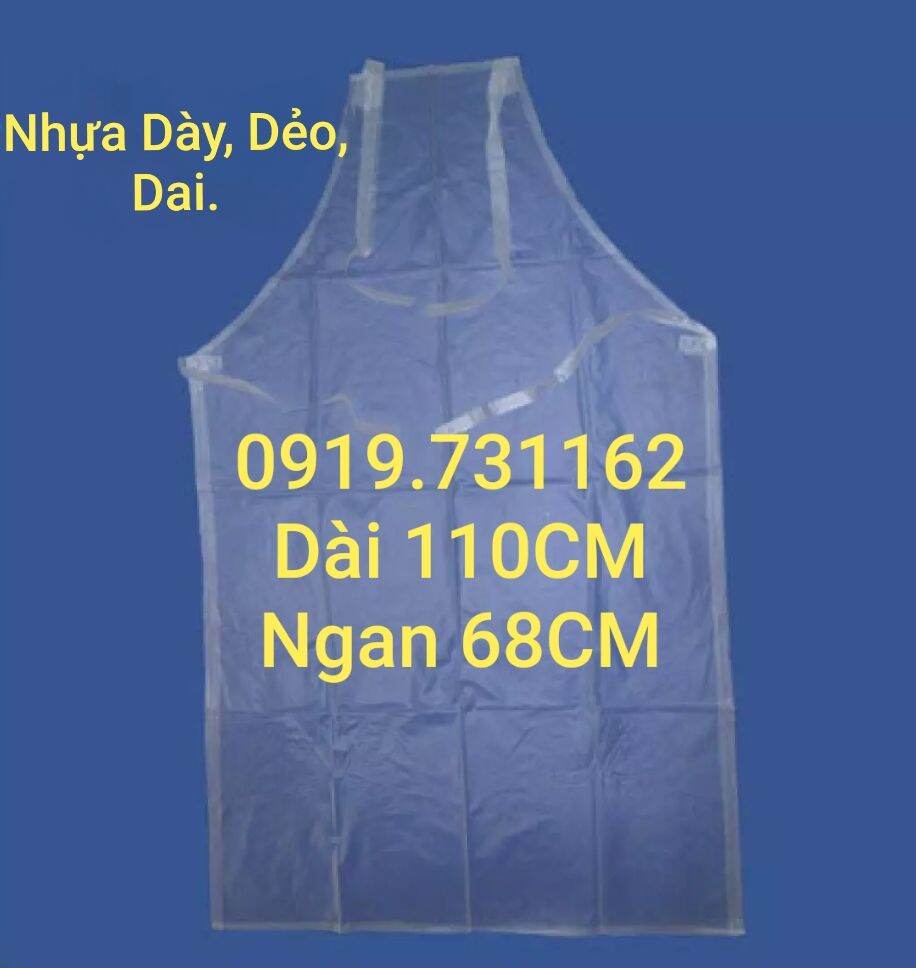 [ COMBO 10 CÁI ] Tạp Dề Nhựa PVC Trắng Trong. Tạp Dề Nhựa Chống Thấm Nước
