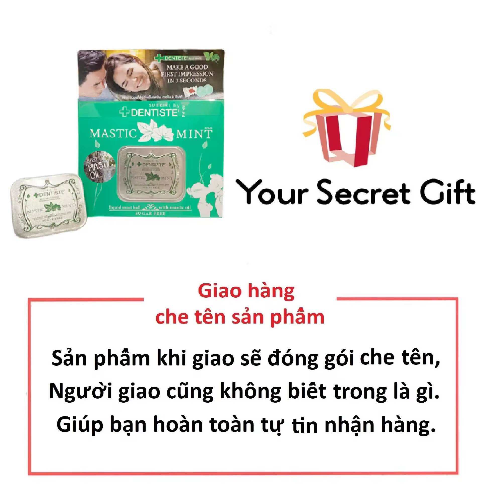 Kẹo phòng the DENTISTE MASTIC LOVE MINT Thái Lan cao cấp hương bạc hà tăng khoái cảm cho các cặp đôi