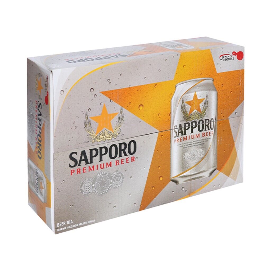 Bia Sapporo 24 lon/Thùng 330ml Chang's Food