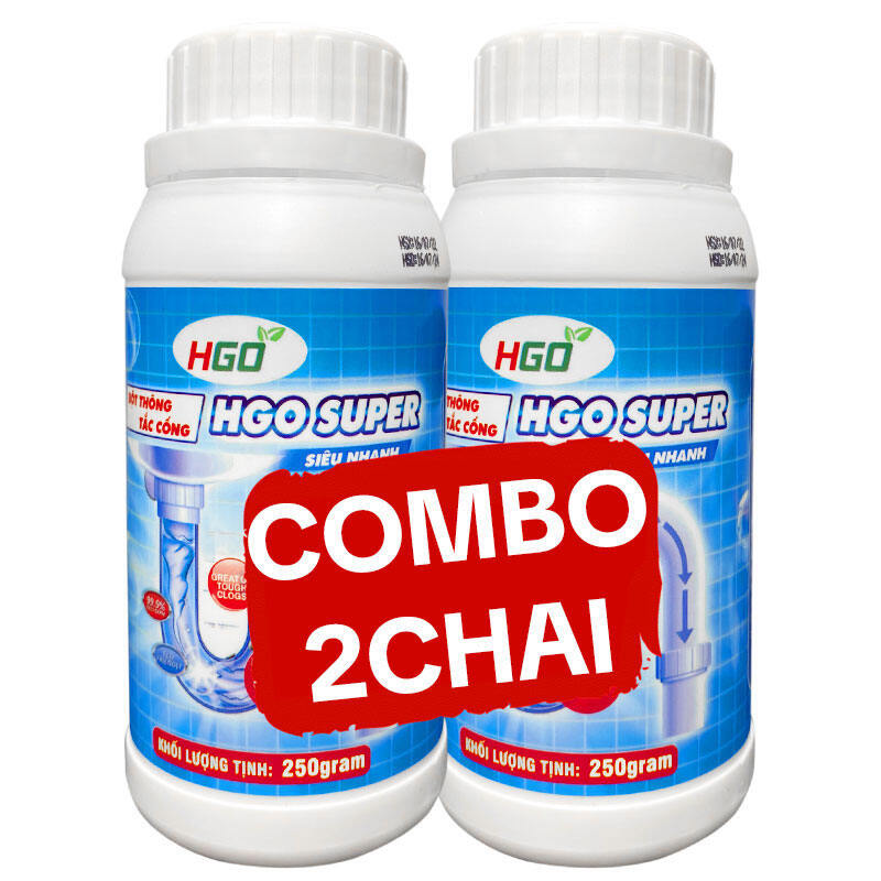 [COMBO 2] Bột Thông Cống Cực Mạnh HGO SUPER Thông Tắc Bồn Cầu Bồn Rửa Bát Đường Ống Nhanh Chóng Hiệu