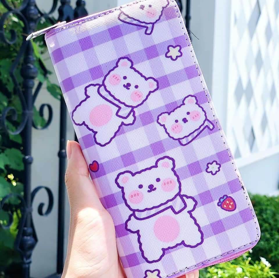 Ví dài in hoạ tiết dễ thương