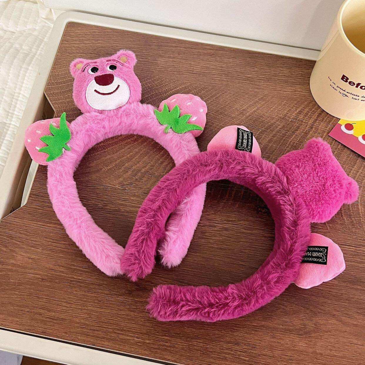 Cài tóc bờm tóc Gấu dâu lotso 2 trái dâu tây dễ thương