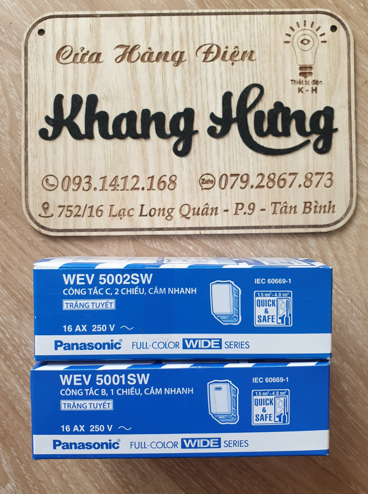 [ PANA ] Công tắc 1 chiều, 2 chiều Panasonic Wide WEV5001SW , WEV5002SW (1 Hạt)