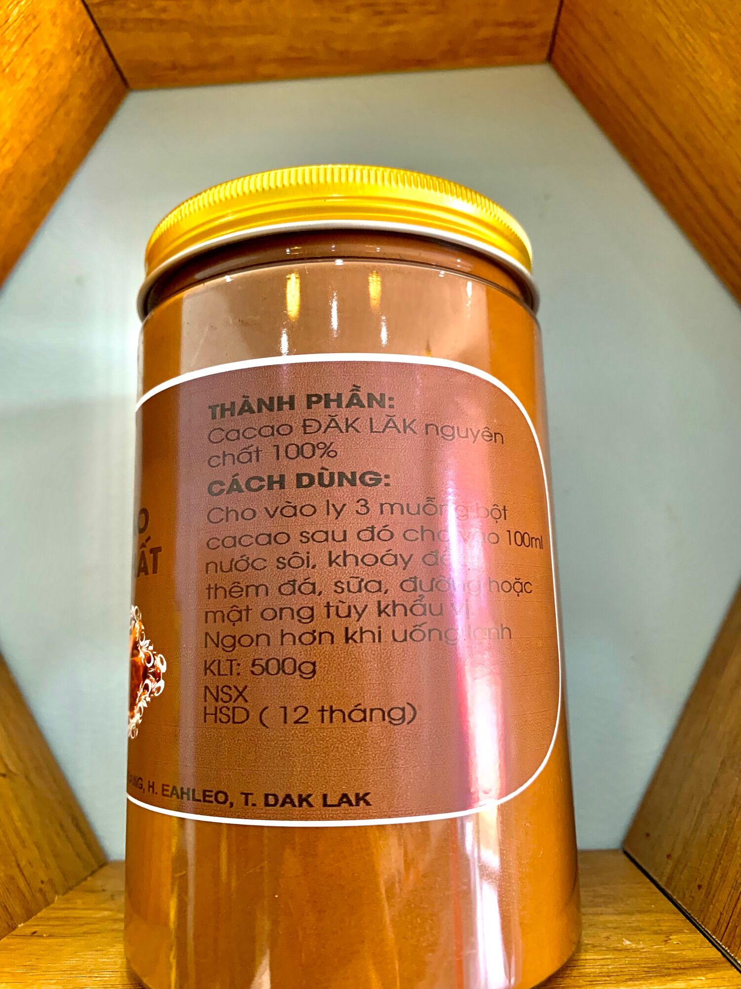 Bột cacao Đăk Lăk( hủ 500gr)