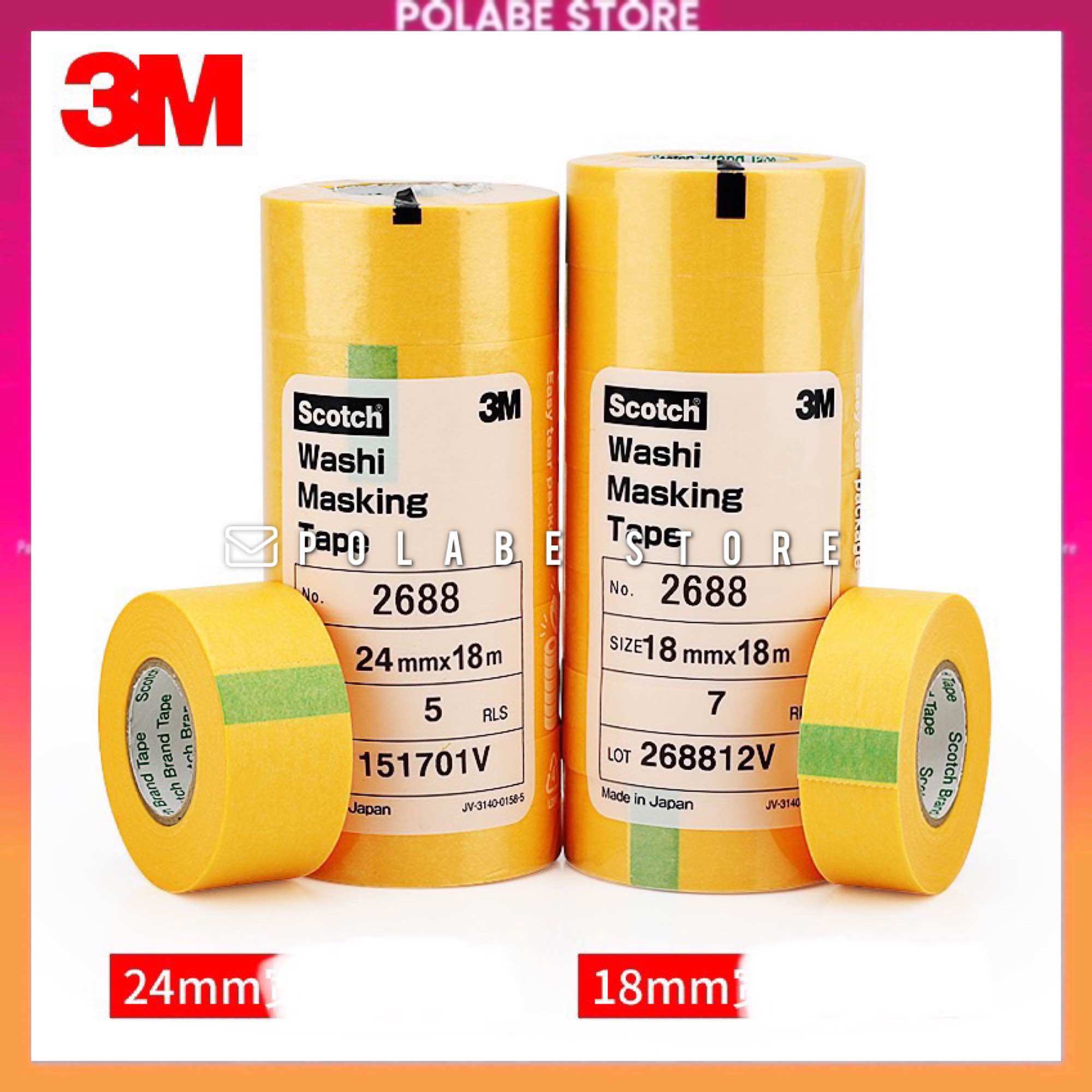 Băng keo Masking Tape 3M washi Tape mod 3M Băng keo giấy 3M 2688 Scotch Mod bàn phím băng dính giấy 3M - Polabe Store