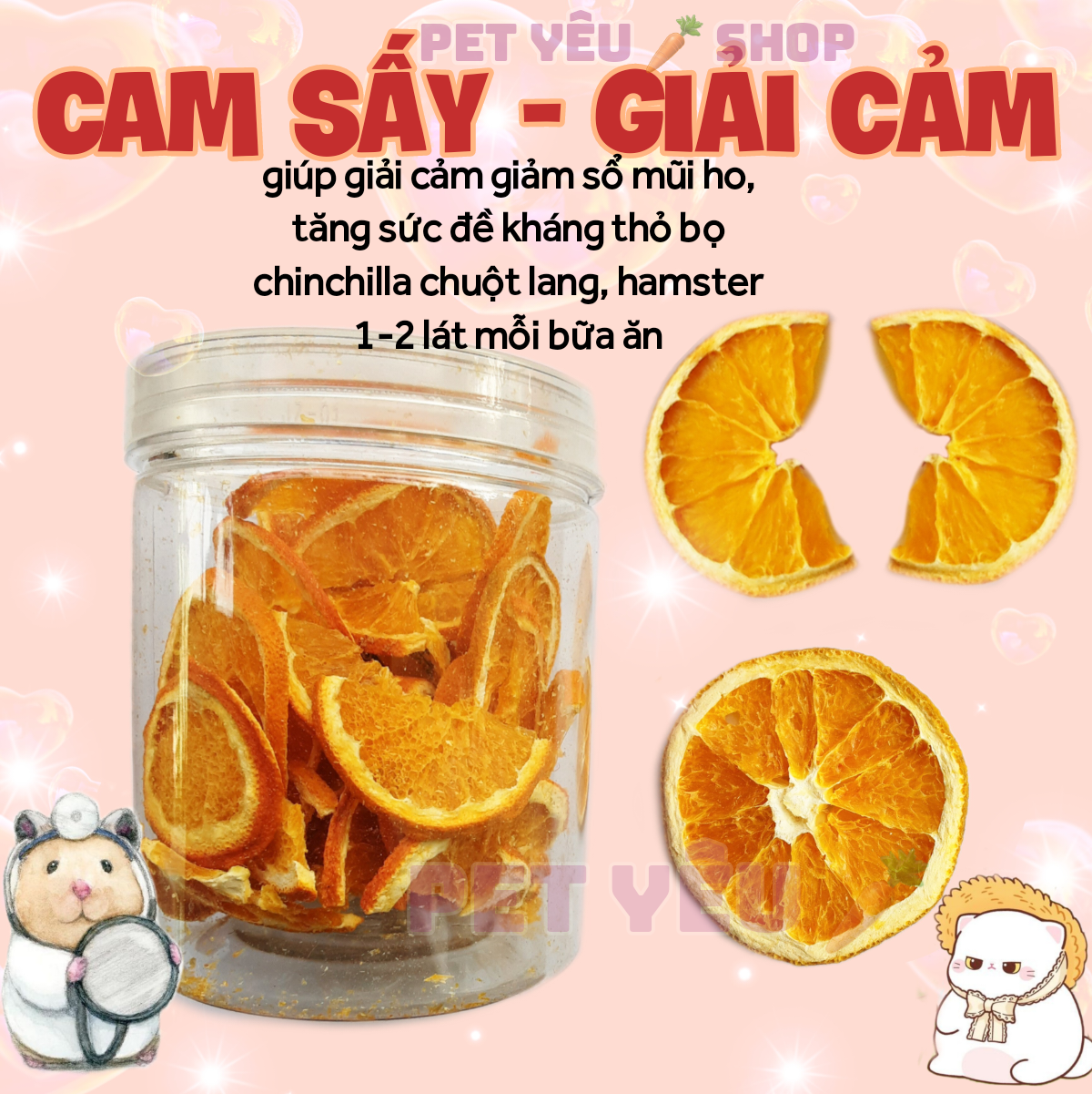 Cam sấy 🐻 FREESHIP🐻 giải cảm thỏ bọ hamster chuột lang chinchilla