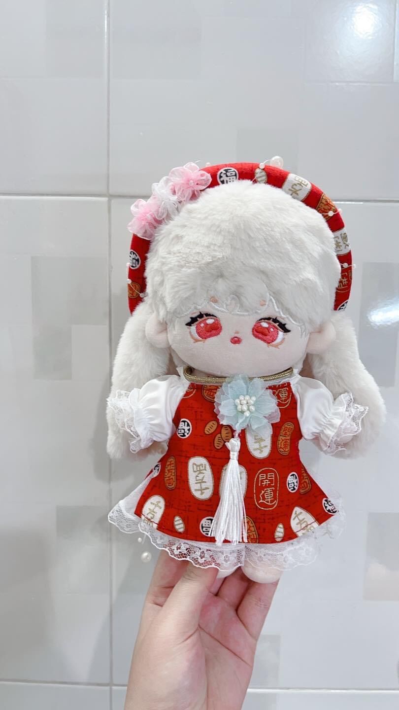 Outfit doll 20cm ktt kpop áo dài Tết cho bé