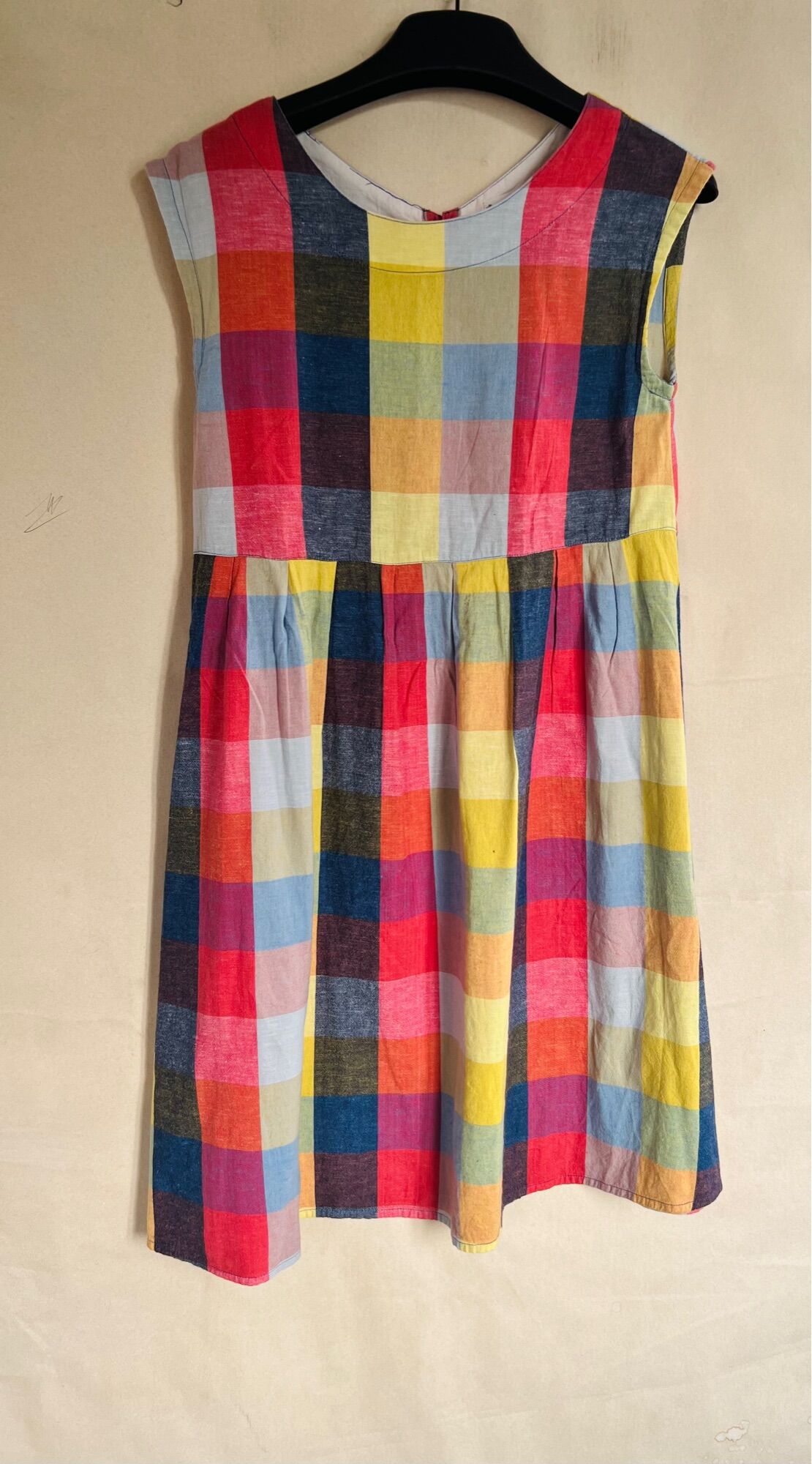 Đầm Caro Freesize new 90%