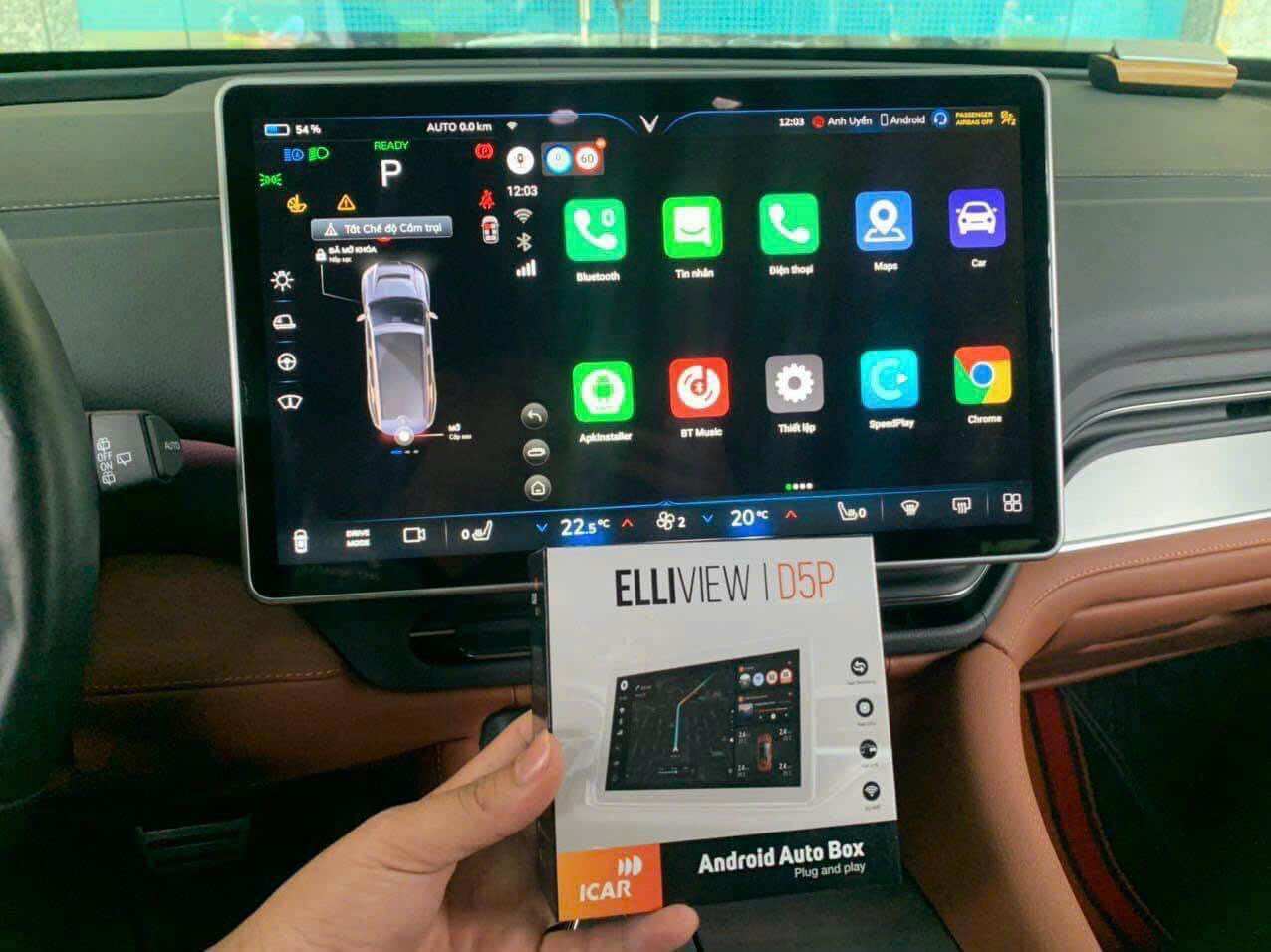 Android box Elliview D5 phiên bản dành cho xe điện Vinfast