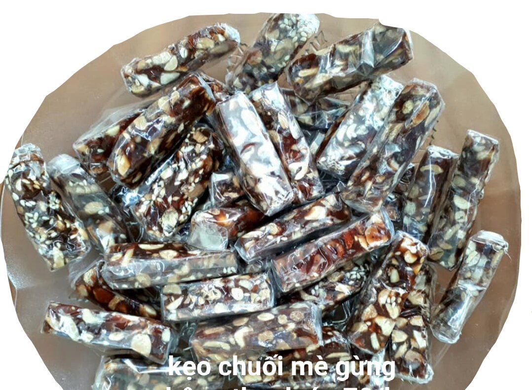 KẸO CHUỐI MÈ GỪNG loại ngon đặc sản Bến Tre-1Kg