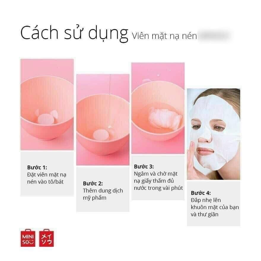 [HCM] MẶT NẠ NÉN MINISO NHẬT BẢN 1 VIÊN