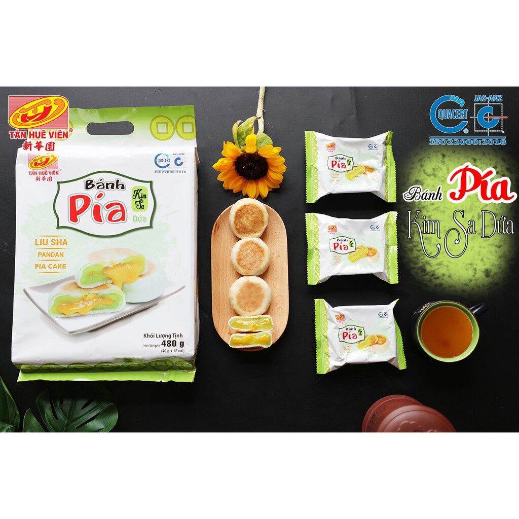 Bánh pía kim sa dứa Tân Huê Viên 12 cái( 480g)